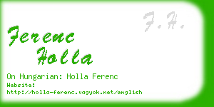 ferenc holla business card